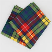 Handkerchief, Polyester Silk-effect, Buchanan Tartan